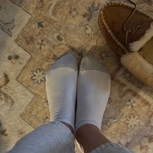 Hanes White and Gray Socks